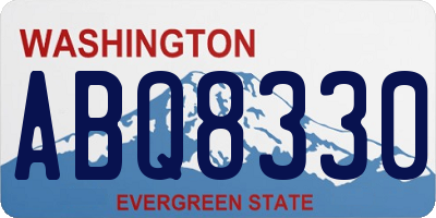WA license plate ABQ8330