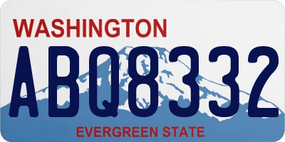 WA license plate ABQ8332