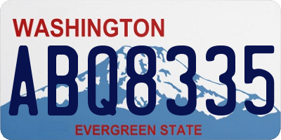 WA license plate ABQ8335