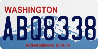 WA license plate ABQ8338
