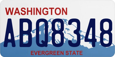 WA license plate ABQ8348