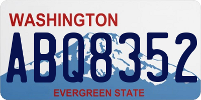 WA license plate ABQ8352