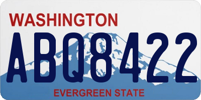 WA license plate ABQ8422
