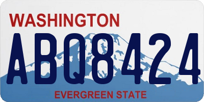 WA license plate ABQ8424