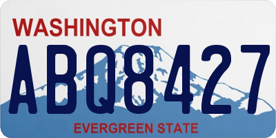 WA license plate ABQ8427