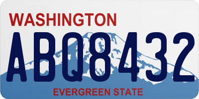 WA license plate ABQ8432