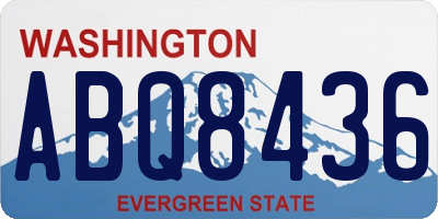 WA license plate ABQ8436