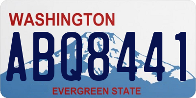 WA license plate ABQ8441