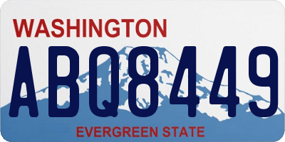 WA license plate ABQ8449