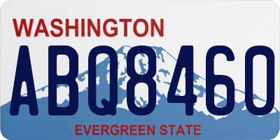 WA license plate ABQ8460