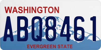 WA license plate ABQ8461