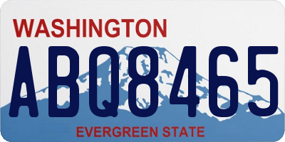 WA license plate ABQ8465