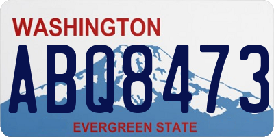 WA license plate ABQ8473