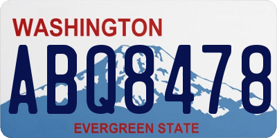 WA license plate ABQ8478