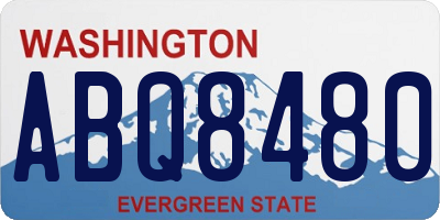 WA license plate ABQ8480