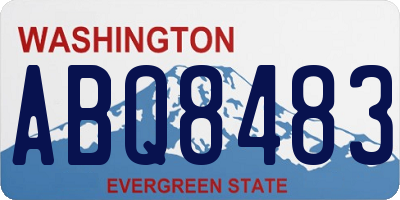 WA license plate ABQ8483