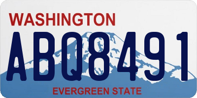 WA license plate ABQ8491