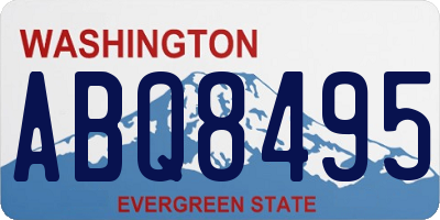 WA license plate ABQ8495