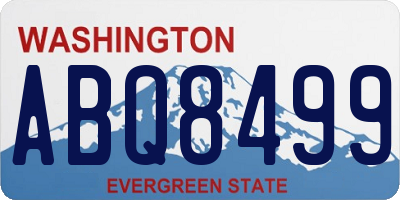 WA license plate ABQ8499