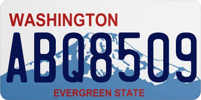 WA license plate ABQ8509