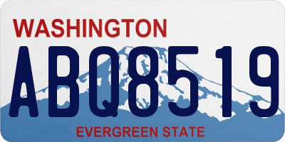 WA license plate ABQ8519