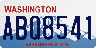 WA license plate ABQ8541