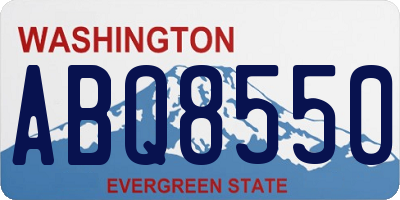 WA license plate ABQ8550