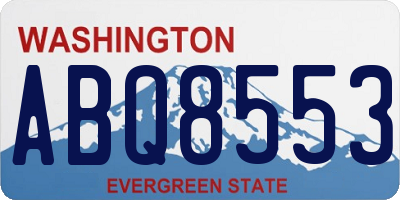 WA license plate ABQ8553