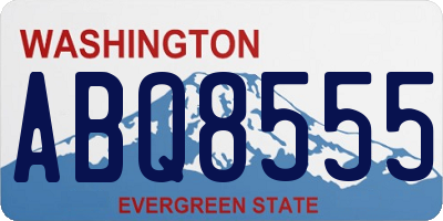 WA license plate ABQ8555