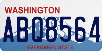 WA license plate ABQ8564