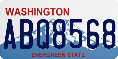 WA license plate ABQ8568
