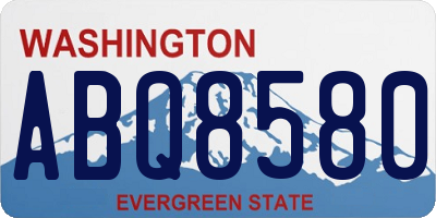 WA license plate ABQ8580
