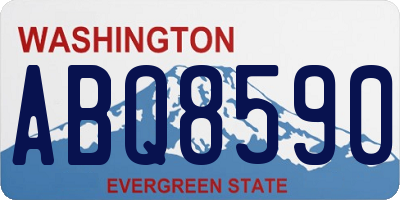 WA license plate ABQ8590