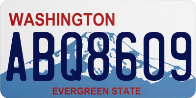 WA license plate ABQ8609