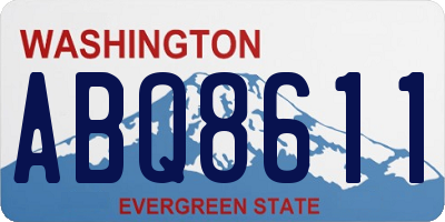 WA license plate ABQ8611