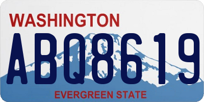 WA license plate ABQ8619