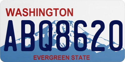 WA license plate ABQ8620