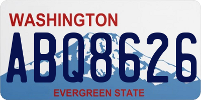WA license plate ABQ8626