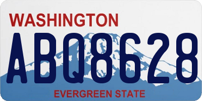 WA license plate ABQ8628