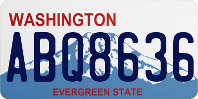 WA license plate ABQ8636