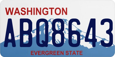 WA license plate ABQ8643