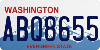 WA license plate ABQ8655