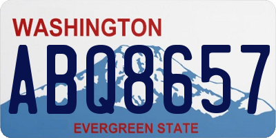 WA license plate ABQ8657