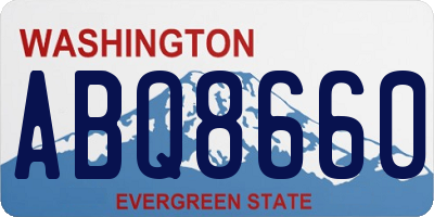 WA license plate ABQ8660