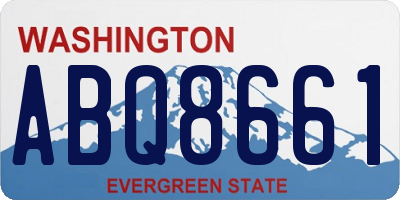 WA license plate ABQ8661