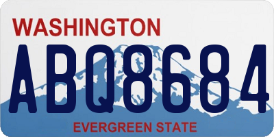 WA license plate ABQ8684