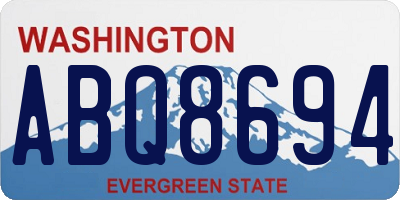 WA license plate ABQ8694