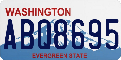 WA license plate ABQ8695