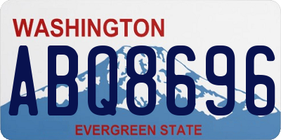 WA license plate ABQ8696