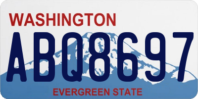 WA license plate ABQ8697